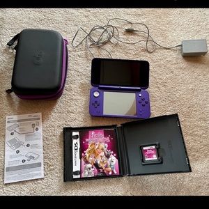 Nintendo 2DS XL, purple, MarioKart preinstalled.